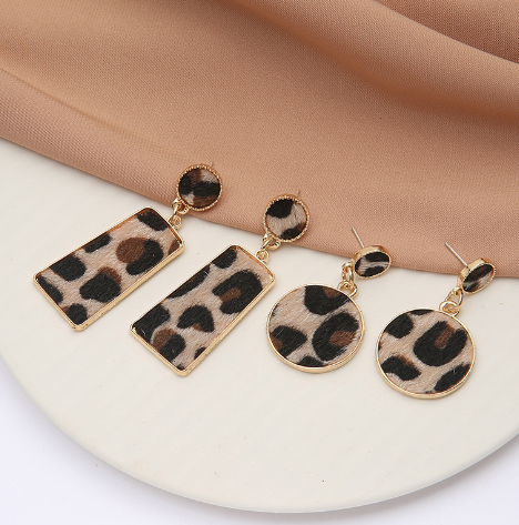 Drop-Shaped Double-Sided PU Leather Earrings 1