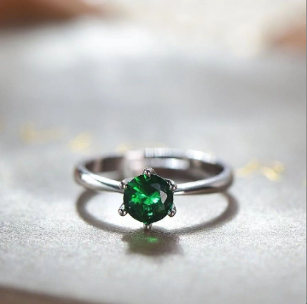 Stylish pink zircon ring