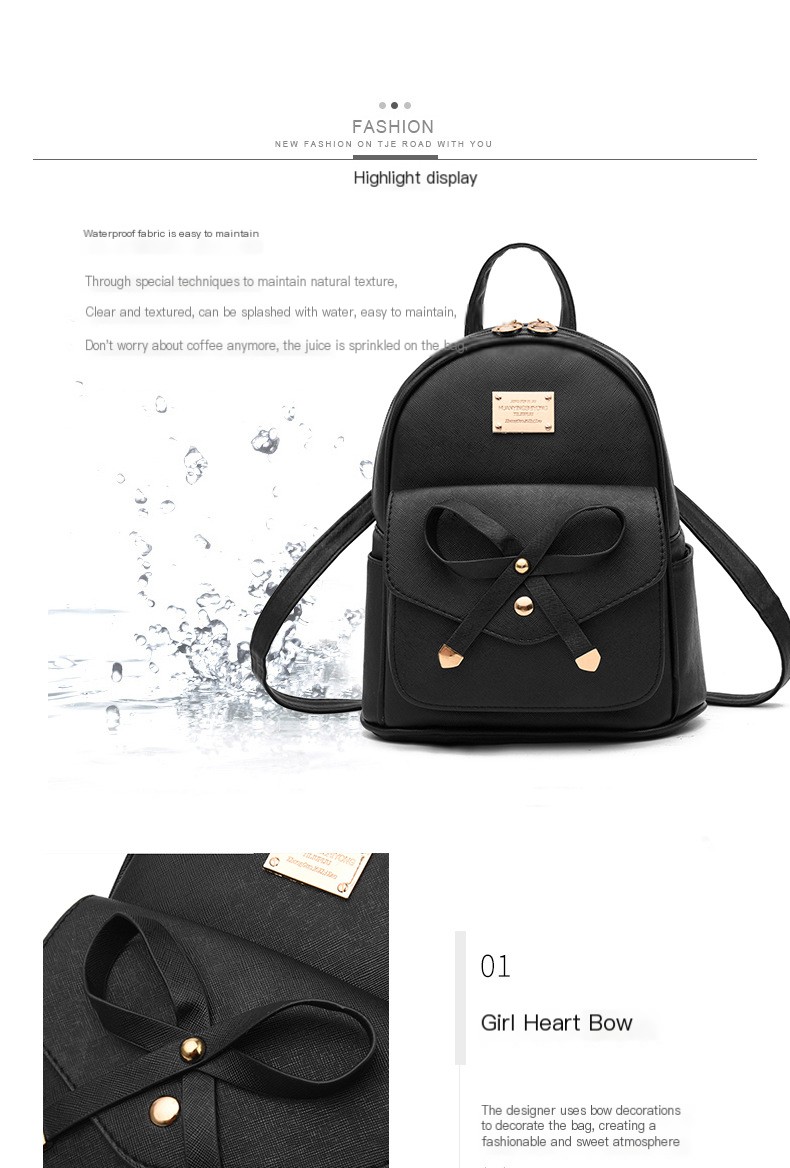 Korean Style Bowknot Backpack 1