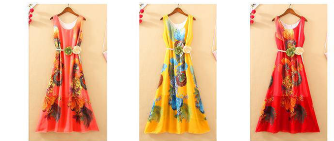 Chiffon Maxi Dress Color Options