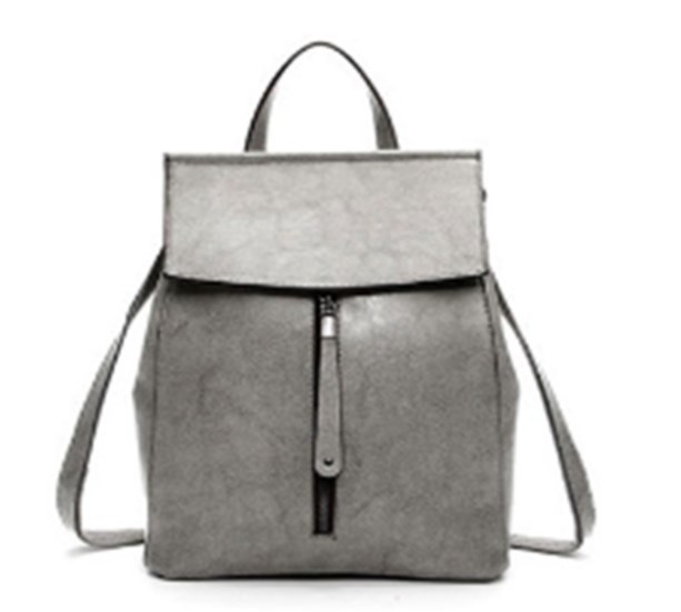 Vintage PU Leather Backpack in Rose Red