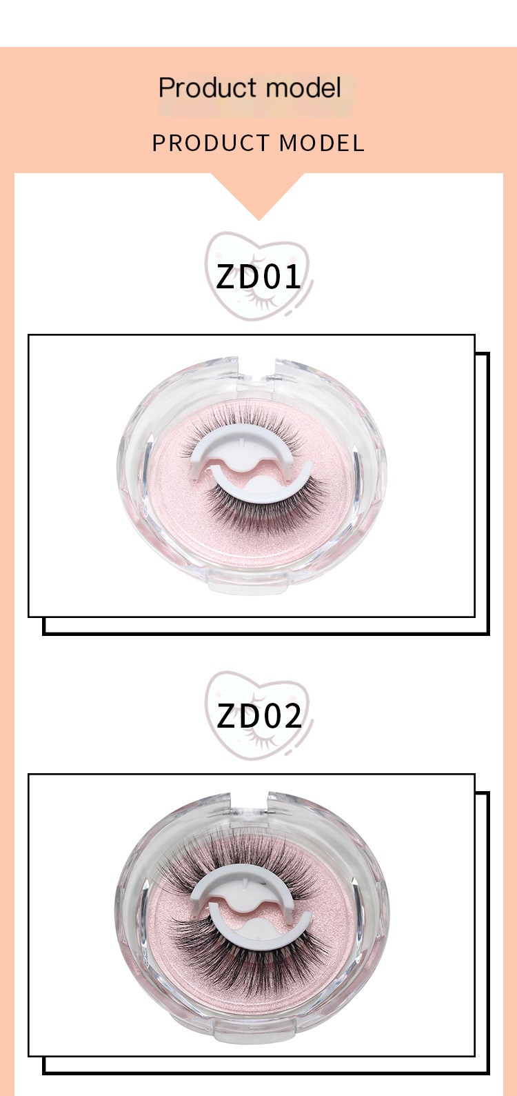 Self-adhesive eyelashes example