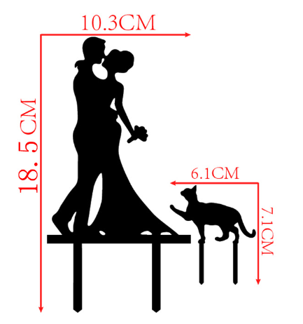 Bride and Groom Cake Topper