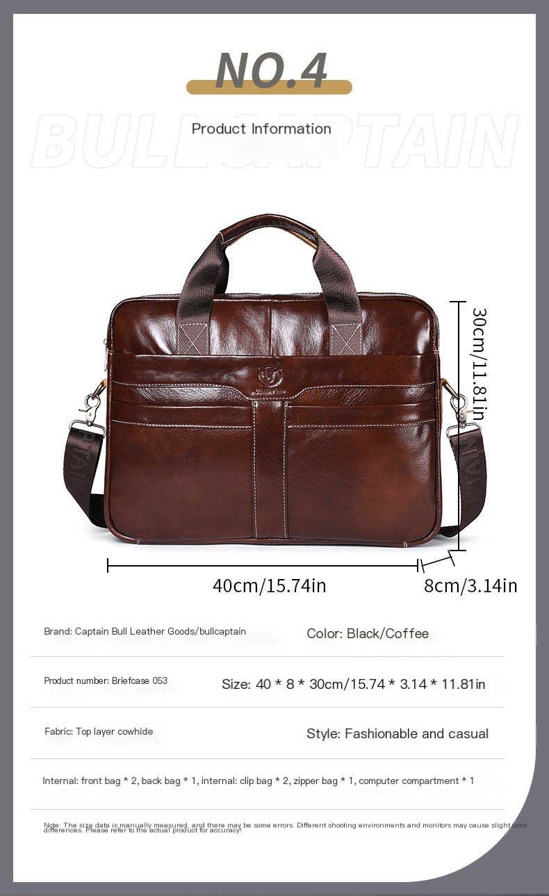 Executive Leather Briefcase Image 4