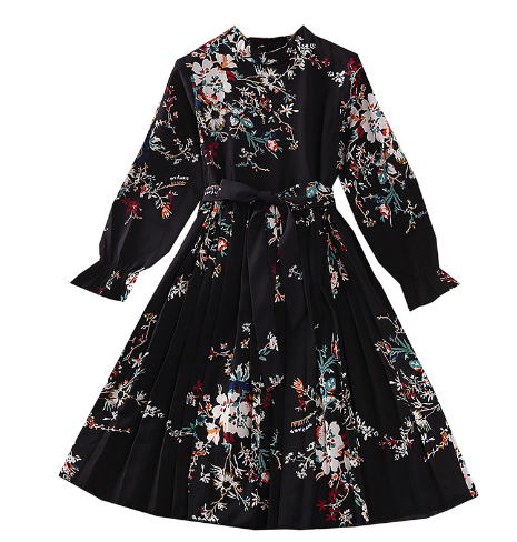 Black Printed Dress Image 6