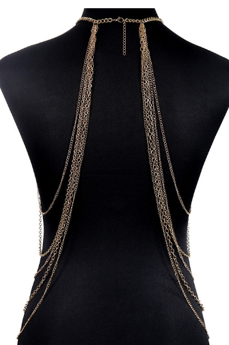 Tassel Body Chain in Gold