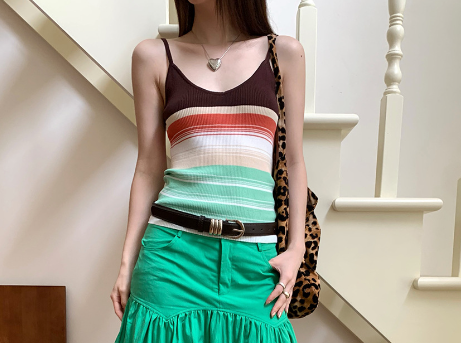 Blue Striped Tank Top