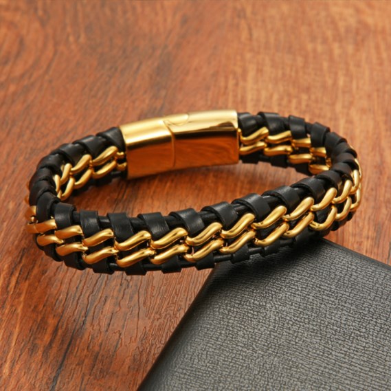 Genuine Leather Men's Bracelet Image 3