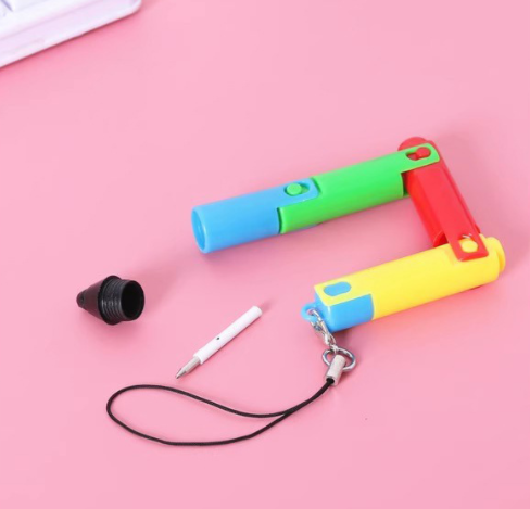 Foldable Ballpoint Pen, Bendable and Deformable Pen Lanyard Foldable Ballpoint Pen Festival Pen Students Can Hang on the Bag or Key Chain