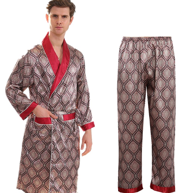 Robe Pants Pajama Set