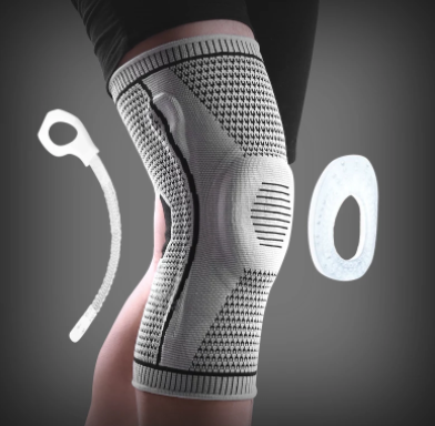 Outdoor sports pressurized silicone spring breathable fitness knee pads image