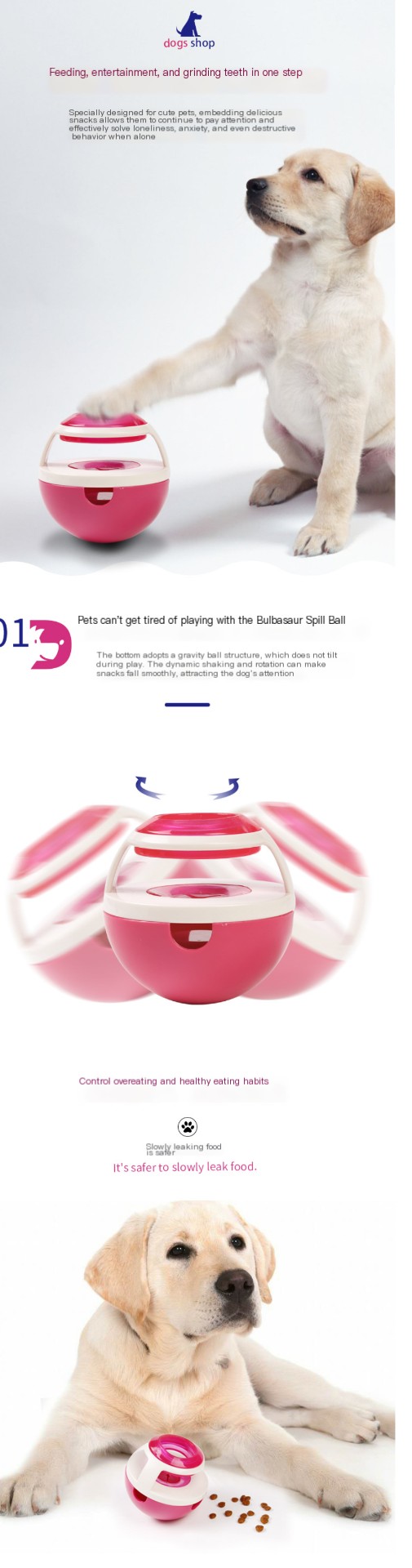 Dog Treat Dispensing Puzzle Ball