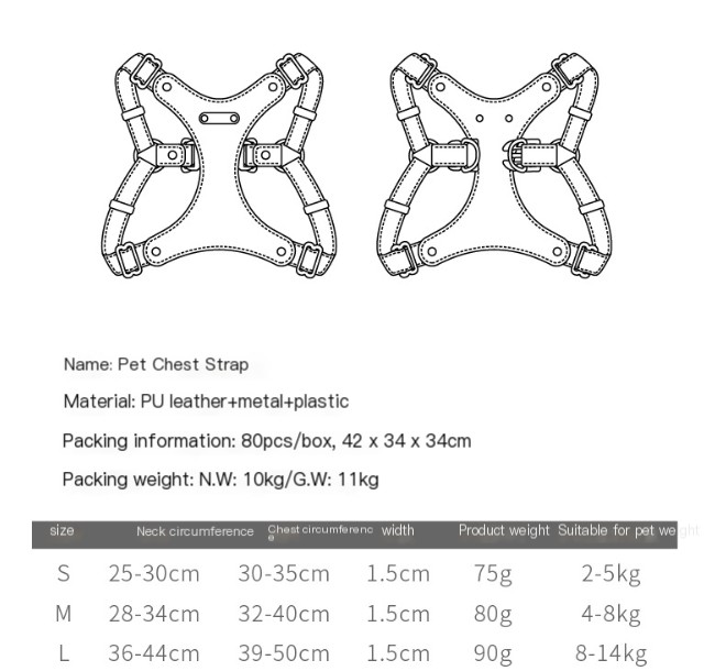 Dog Cat Chest Strap