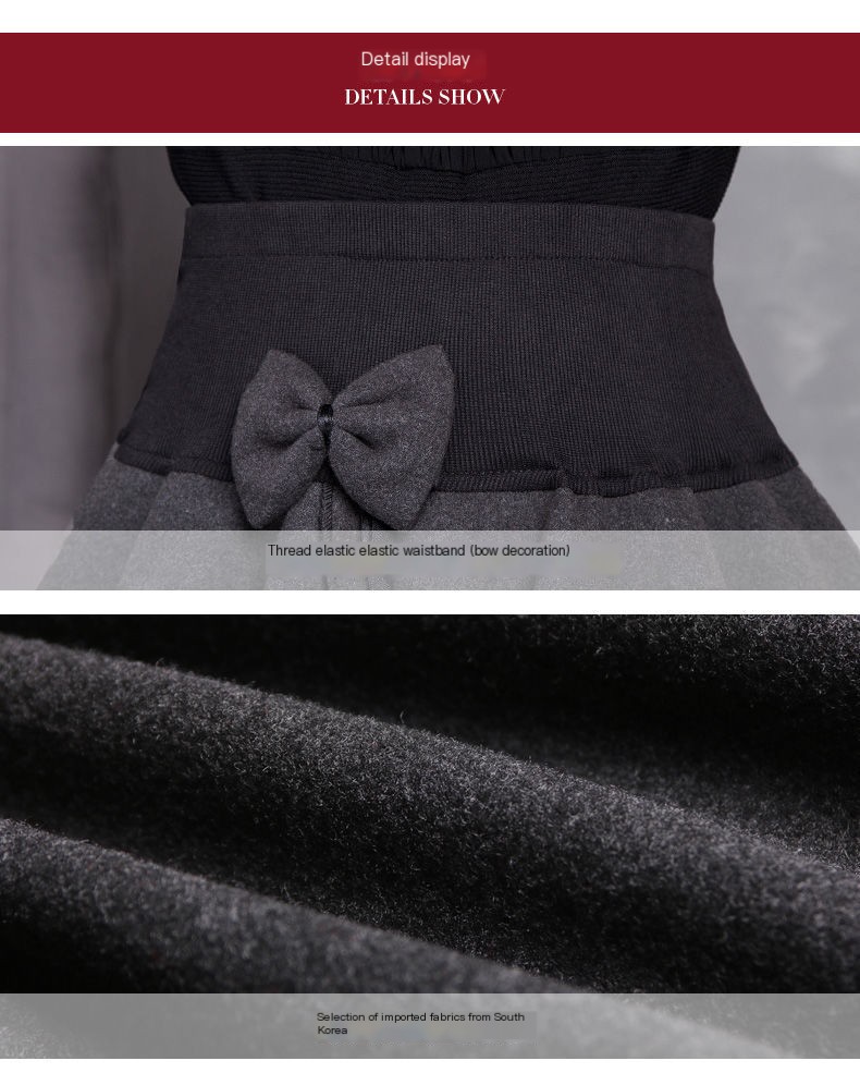 Lace Pleated Skirt - Double Grey