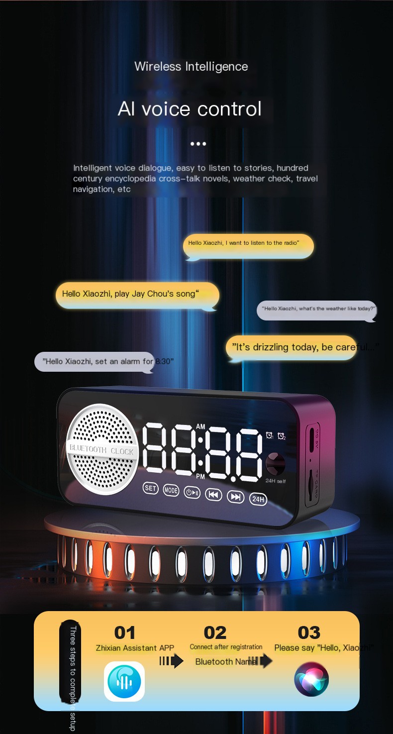 Bluetooth Clock Speaker Image 2