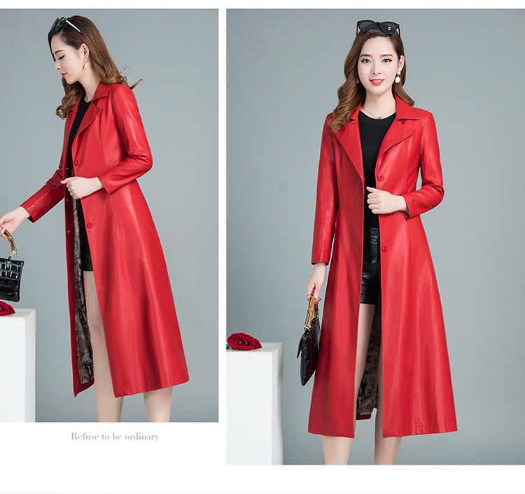 Oversized Long Leather Coat 2