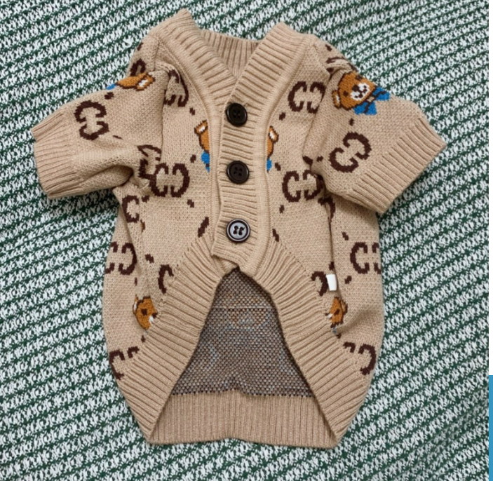 Pet Teddy Schnauzer Pomeranian Sweater Cardigan Image 5