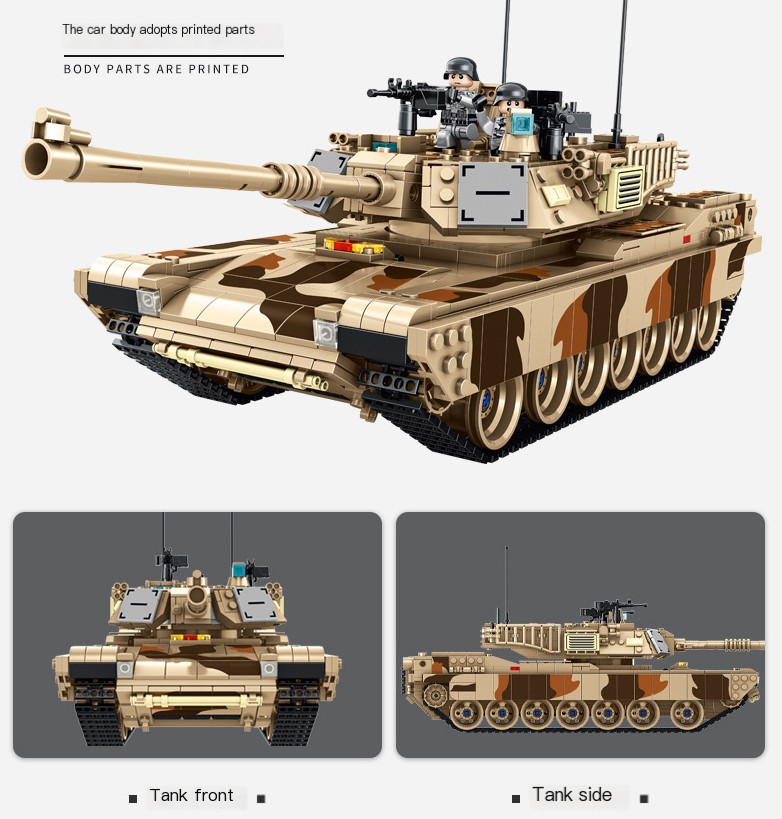 WW2 Military Leopard 2A4 Battle Tank Series Building Blocks Brick Model MOC Army Weapon Boy Set Kid Toy Childrens Christmas Gift