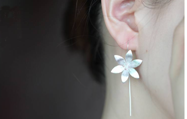 Floral Earrings Image 4