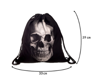 Skull Pattern Sports Bag
