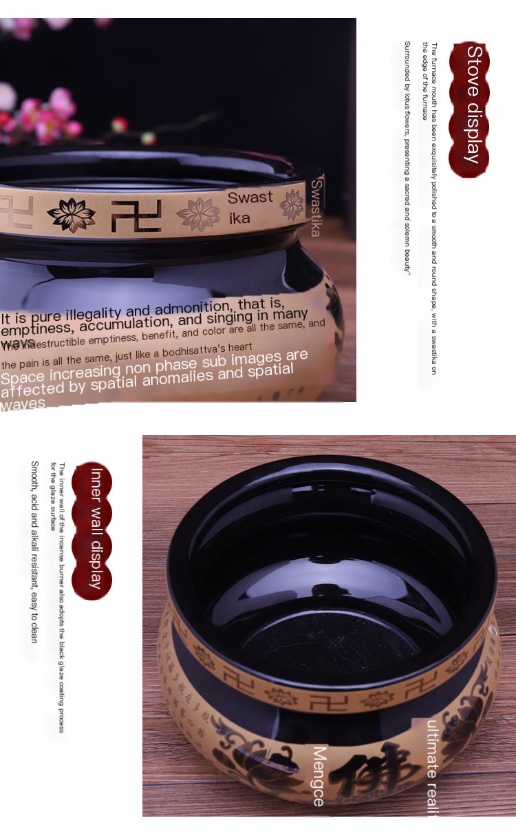 Ceramic Sand Gold Incense Burner Display