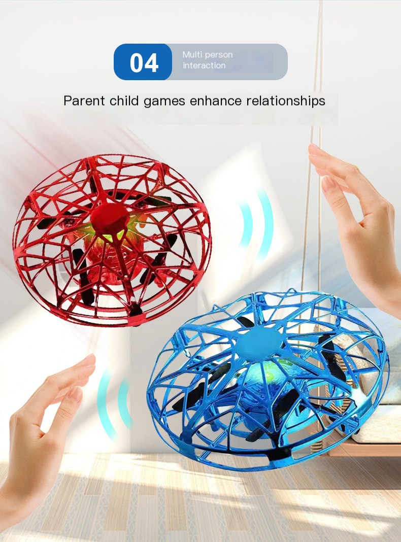 Gesture-Sensing Hover UFO Drone Display