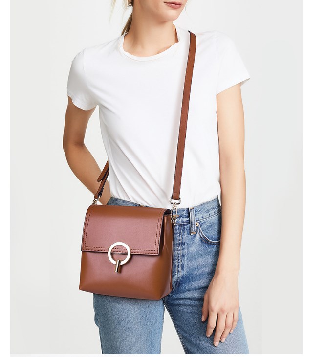 Sky Blue Fashionable Wide Strap Small Bag
