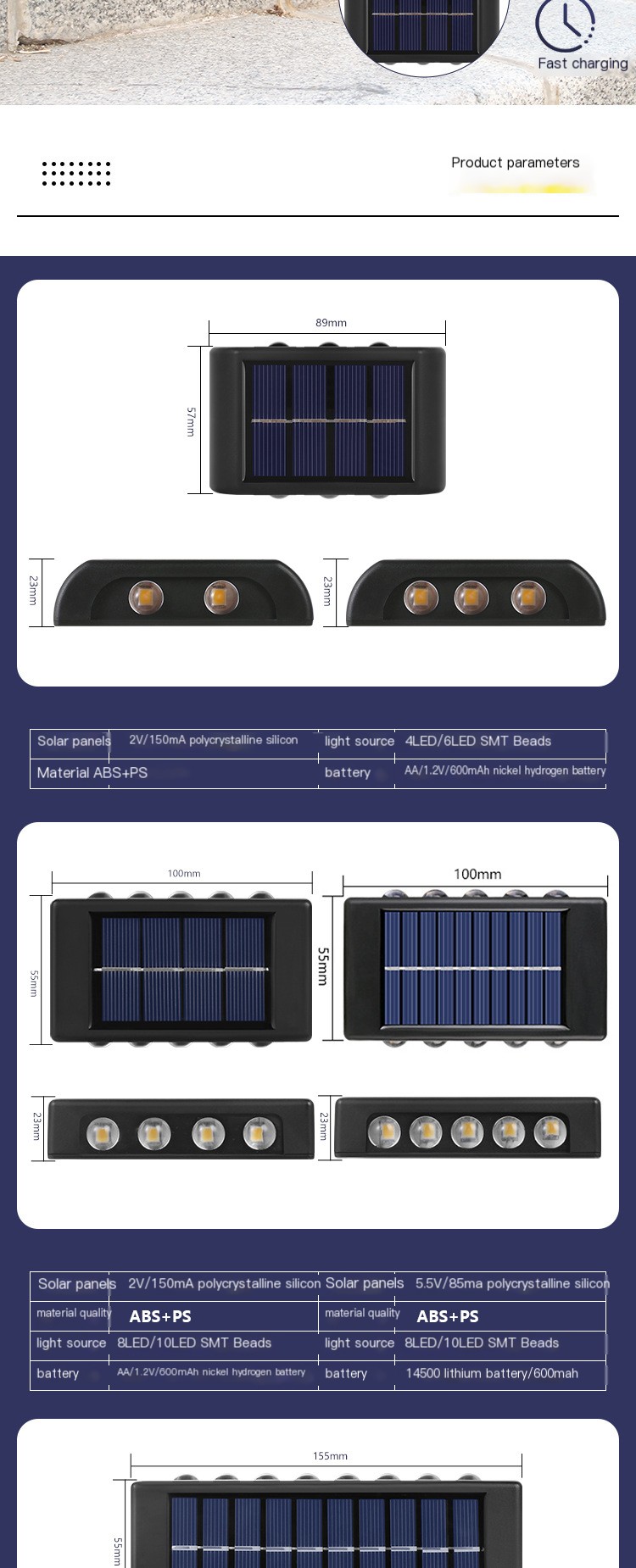 Solar Double-Head Wall Light 1