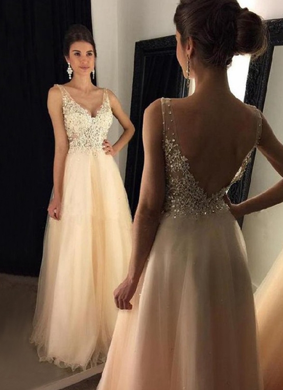 Chiffon Sequin Evening Dress