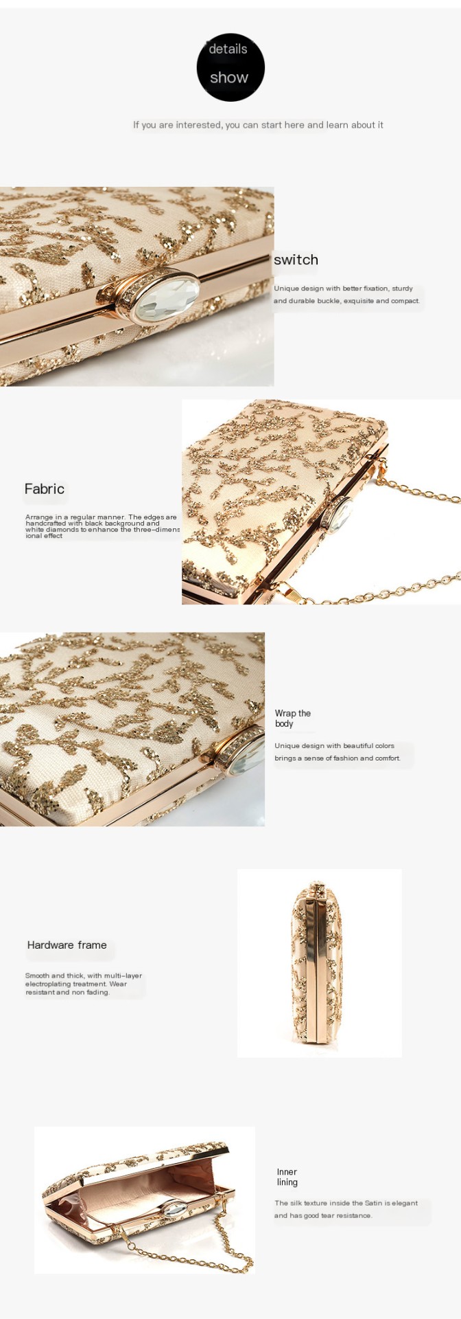 Elegant Apricot Clutch Bag