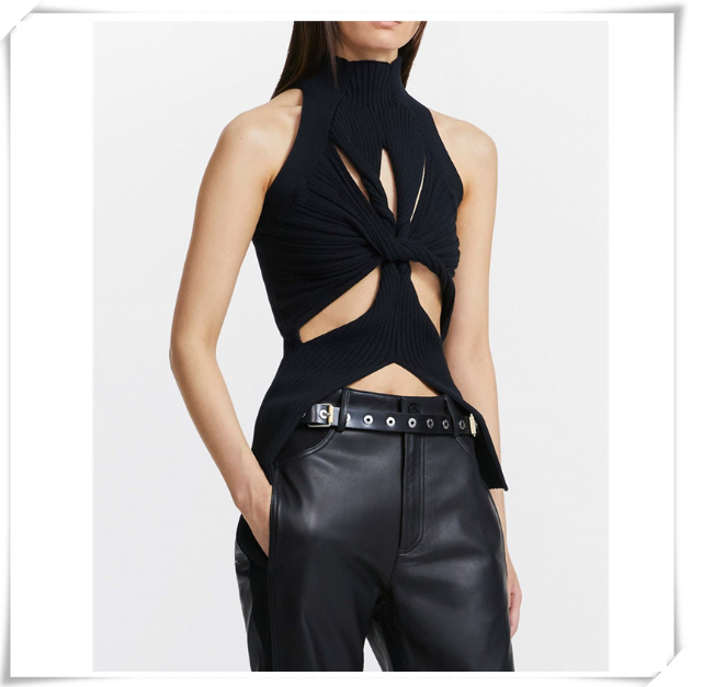 Irregular Knot Knit Top Image 6