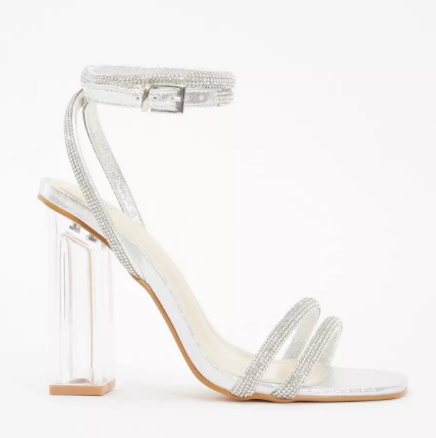 Black High-Heeled Sandals