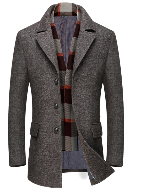 Men's Woolen Overcoat Image 2