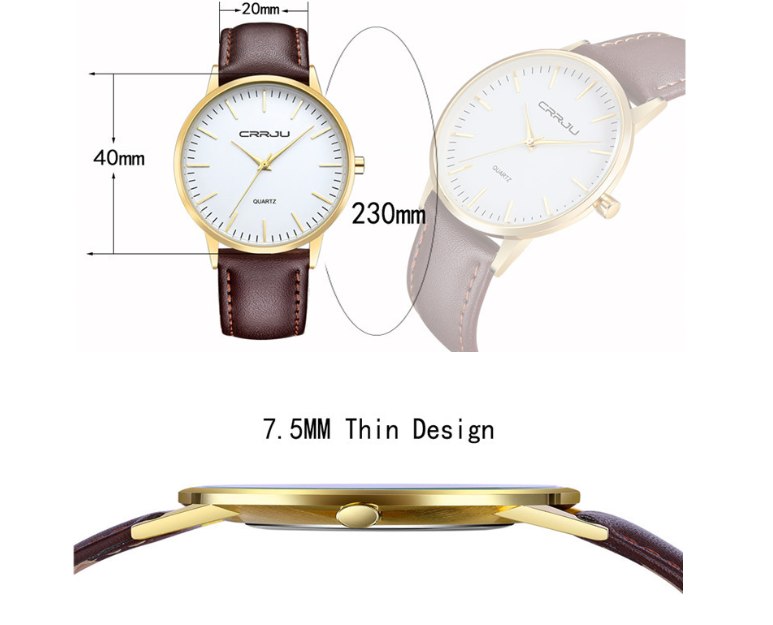 Men's Leather Belt Watch 1