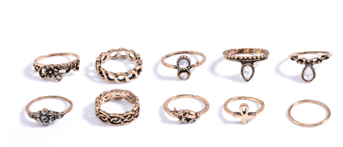 Vintage Elephant Ring Set 2