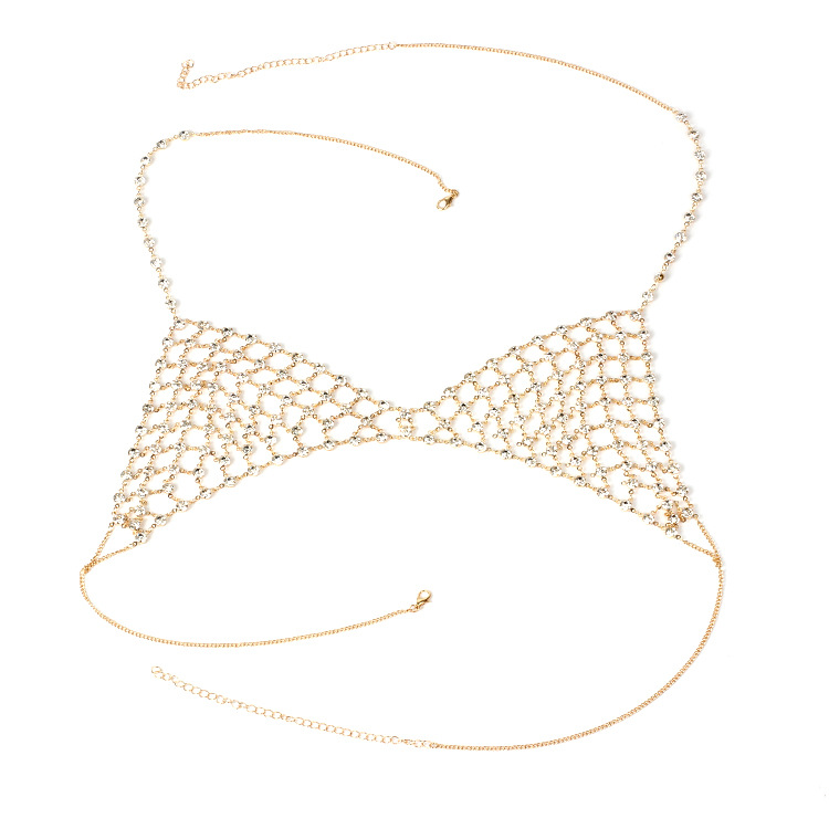 Rhinestone Body Chain - Gold