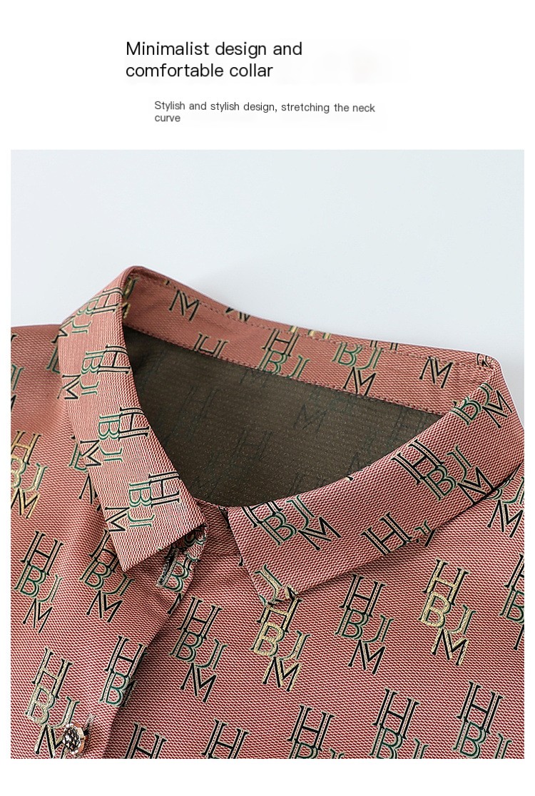 Middle-aged and elderly spring clothing seven-sleeve shirt mother thin top coat 60-year-old 70-year-old grandmother fashion clothes for the elderly