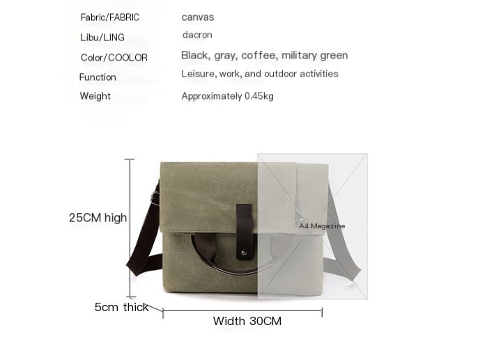 Canvas Laptoptasche