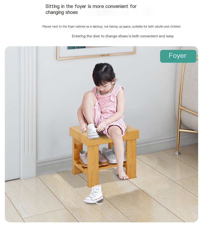 Bamboo Small Stool Image 10