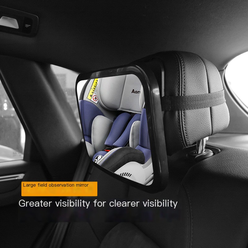 Close-up of baby rearview mirror