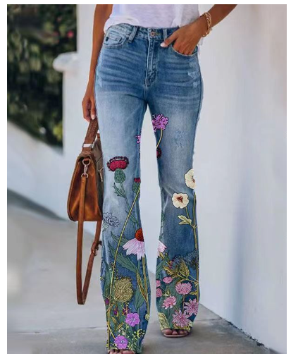 Printed Jeans Image 5