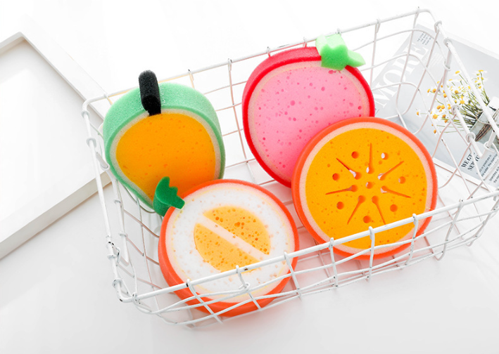 Fruit thick sponge scouring pad