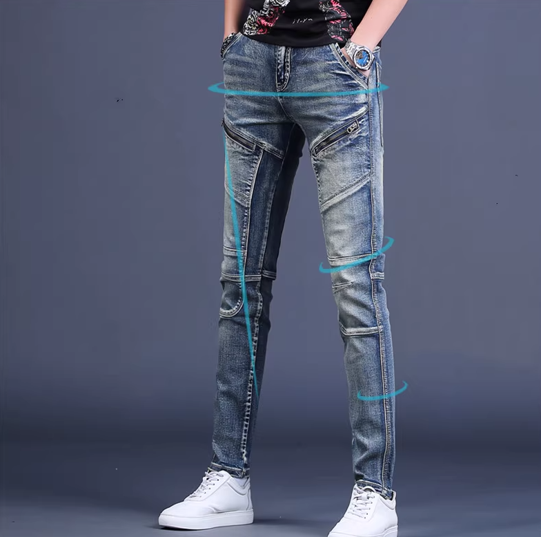 Men's Slim Stretch Stitching Jeans