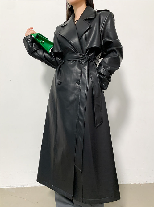 Mid-length Over-the-knee Windbreaker Jacket Image 3