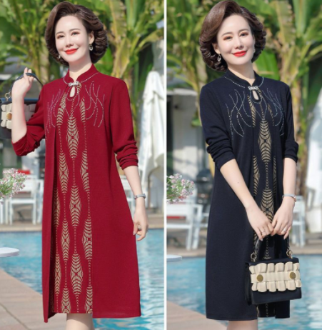 Back View of Long-sleeved Dress