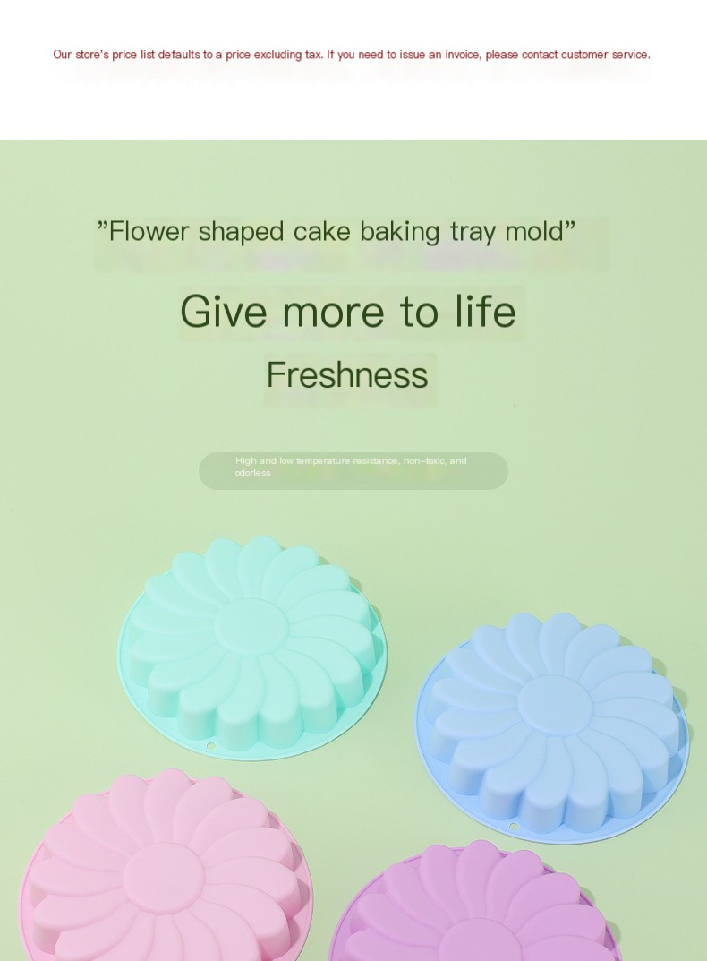 Flower-Shaped Silicone Cake Mold