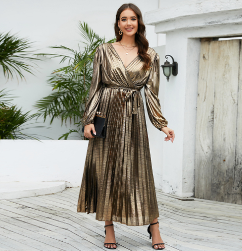 Long Lurex Party Dress