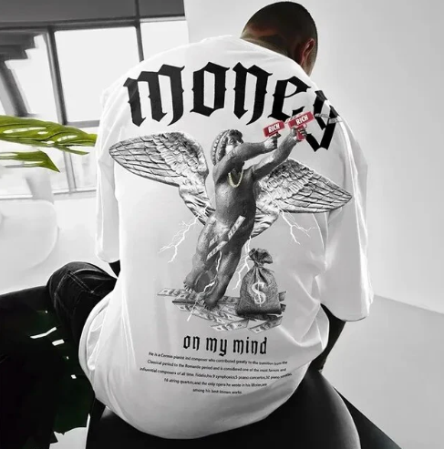 Money Angel Print T-Shirt 1
