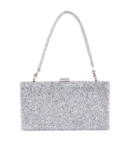 Diamond Evening Clutch - Silver