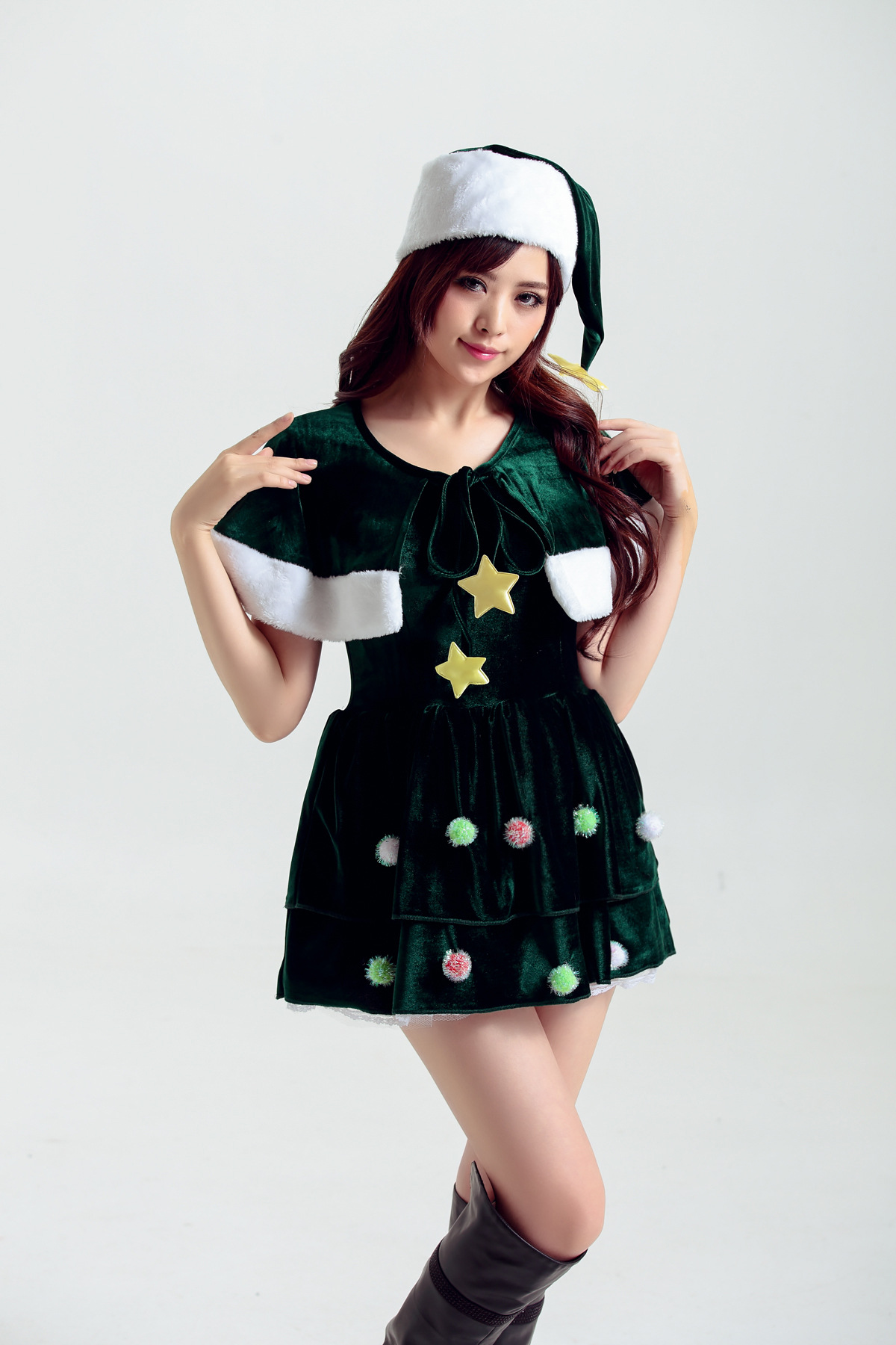 Green Christmas Tree Dress Image 2